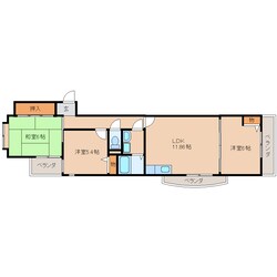 天理駅 徒歩1分 2階の物件間取画像